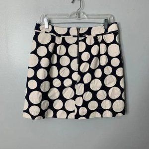 Boden Blue Cream Polka Dot Knit Skirt